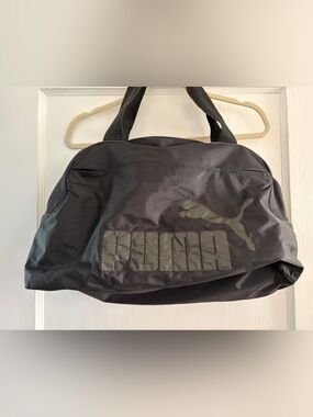 Puma Black Nylon Duffel Bag with Logo